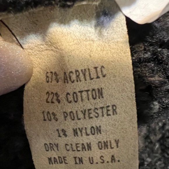 NWT Women's Relais  Vintage 90s Tweed Knit Cardigan Black/Blue/Tan One Size - Picture 5 of 7